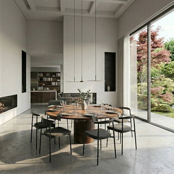 Image 1 of Bauhausly Table ROUND/SQUARE QUAD0 Walnut mix