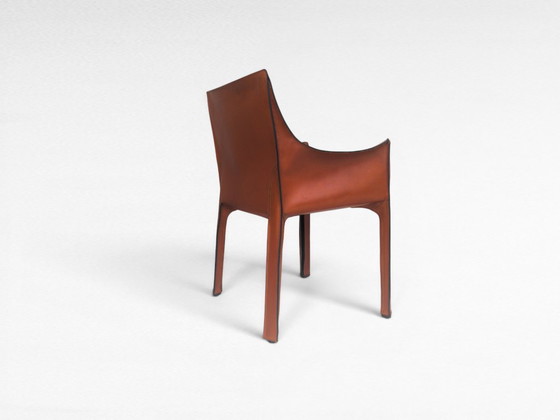Image 1 of Stuhl CAB 413 in cognacfarbenem Leder von Mario Bellini für Cassina, Italien, 1970er Jahre