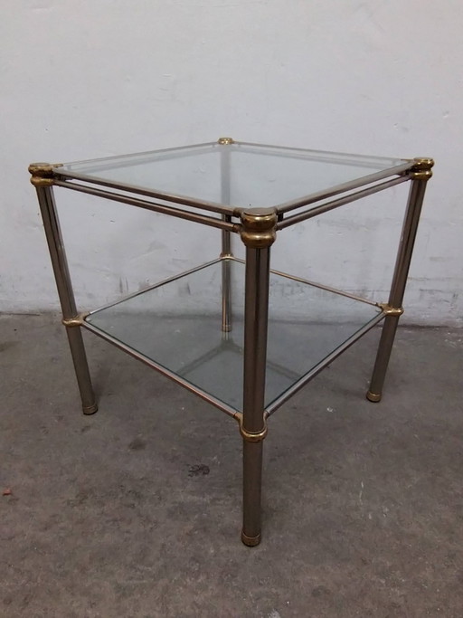 Table en verre vintage