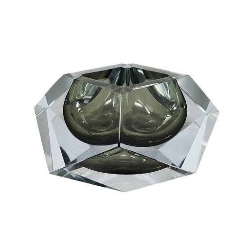 1960s Astonishing Large Grey Ashtray or Catch-All by Flavio Poli for Seguso