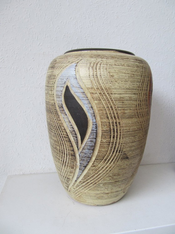 Image 1 of Sawa Keramik VASE Sgraffito-Dekor Deutschland 50er Jahre