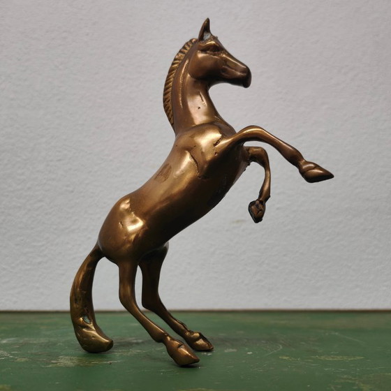 Image 1 of Statua d'ottone d'epoca, statua di cavallo in ottone
