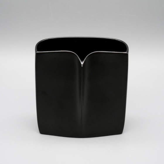 Image 1 of Rosenthal Studio-Line “Owl” Vase Wolf Karnagel 60s Porcelaine Noire Modernism
