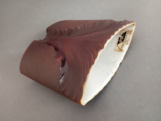 Image 1 of IDEA Industrial Arts Company modernistische/brutalistische vaas 1985 ontwerper Mária Viglási