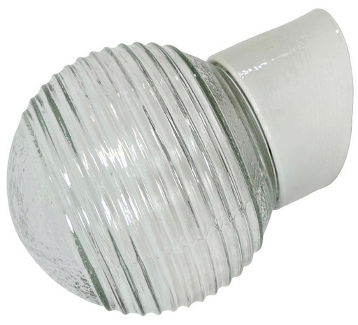 Vintage witte porseleinen wandlamp, jaren 70