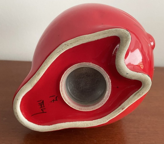 Image 1 of Bertoncello - Vintage rode “kat” spaarpot
