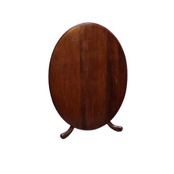 Image 1 of Antique English oval mahogany coffee table, 2nd half of the 19th century