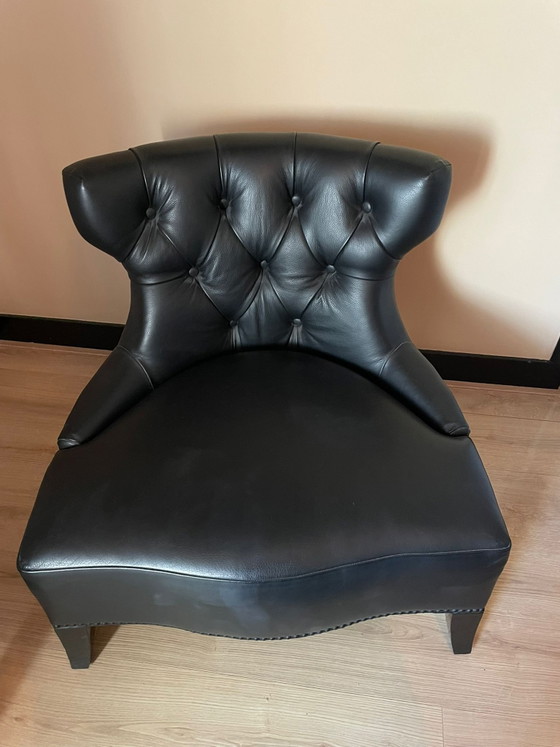 Sam Piet Boon Armchair – Leather, Wood (photo 8 of 8)