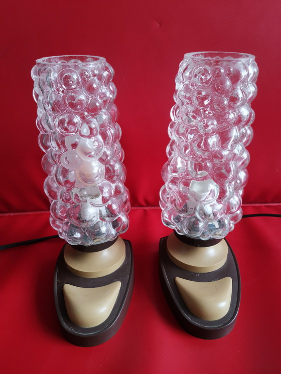 Image 1 of Set of Space Age Bubble bedside lamps