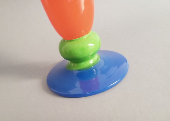 Image 1 of Rückl 'Aero' art-deco tango glass vase 1925 Czech Republic rare!