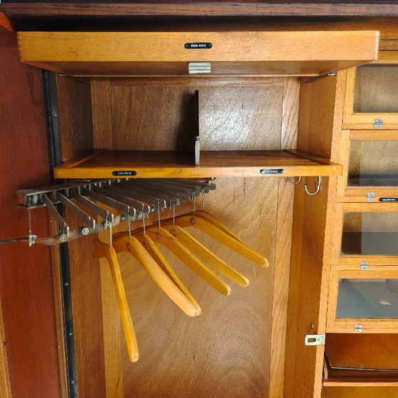 Image 1 of Herenkledingkast uit de jaren 1920 van mahonie en eikenhout, gemaakt door Compactom Ltd.