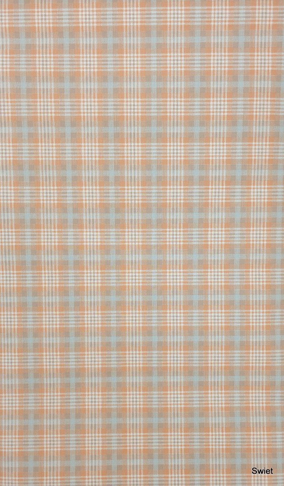 14295 Vintage Checkered Wallpaper Orange Blue Beige – Wall decoration (photo 4 of 6)