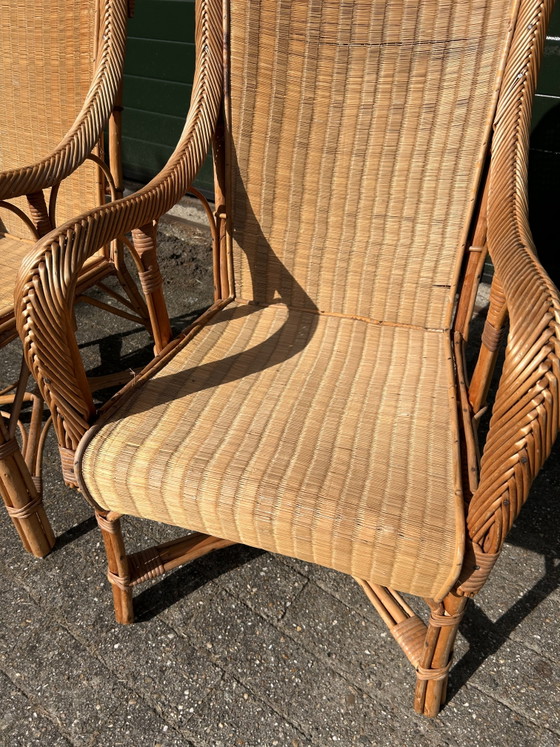 Image 1 of Vintage rotan fauteuils 