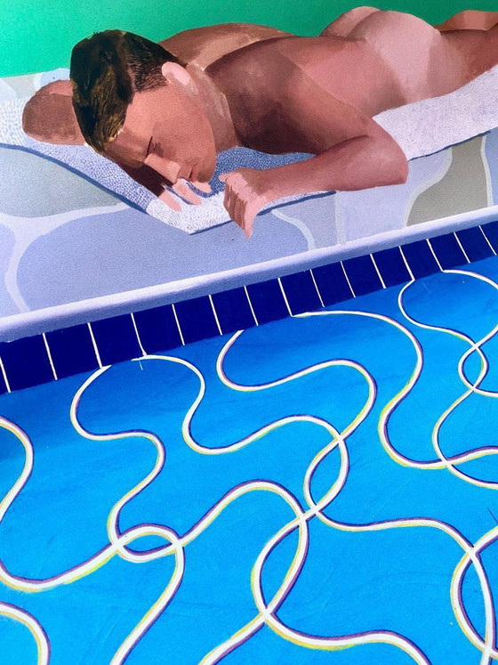 Image 1 of The Sunbather - David Hockney 1966 - Poster 70 x 100 cm