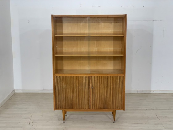 Image 1 of Mid century highboard vitrinekast servieskast vintage
