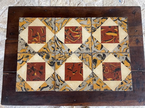 Image 1 of Set di 6 piastrelle francesi d'epoca, anni '30-'40 circa