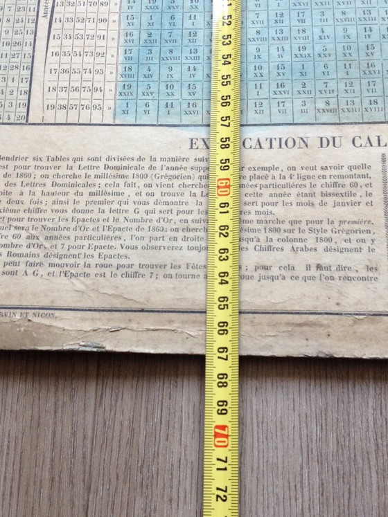 Image 1 of ewiger Kalender, Jahr 1855