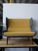 NaughtOne Hush sofa, yellow/gray