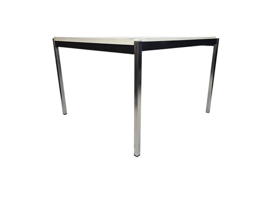 Dutch design - Gispen - Coen de Vries - Coffee table - veneer - chrome - Holland - 1967, Metal, Wood, Black (photo 7 of 9)