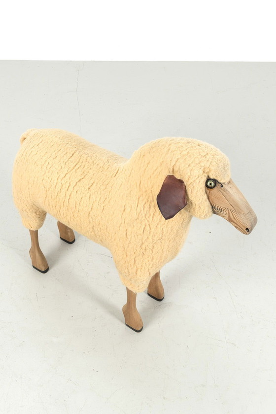 Image 1 of Hanns-Peter Krafft schaap kruk voor kinderen clone