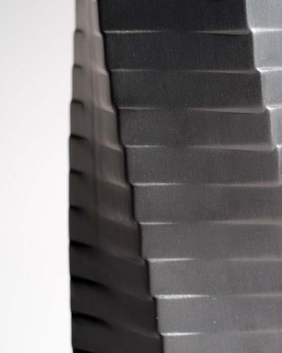 Image 1 of ROSENTHAL Studio-Line WERNER UHL Vase PISA 4× Ensemble Bisque Porcelaine Noire 1985