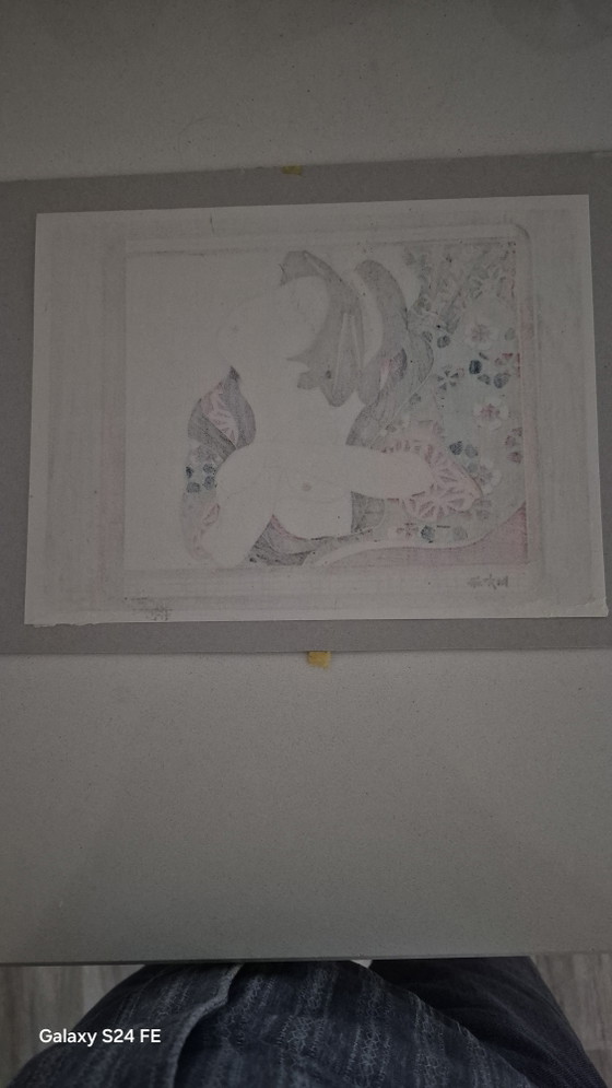 Estampe originale sur bois - D'après Torrij Kiyonaga (1752-1815) – Tirages d'art, Paper (photo 2 of 5)