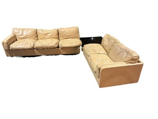 Sofa Modulable Poltrona Frau Avec Table Basse, Modèle Socrates
