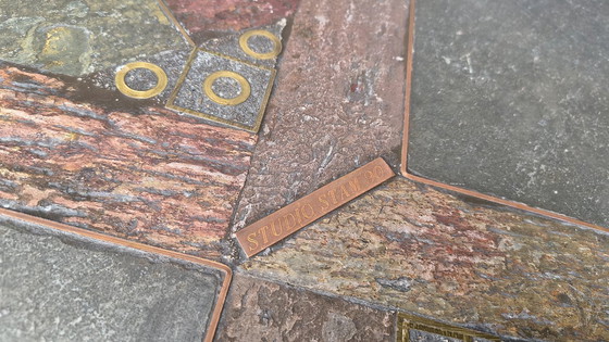 Image 1 of Vintage brutalist slate stone nesting by Design Studio Stam, 1990s