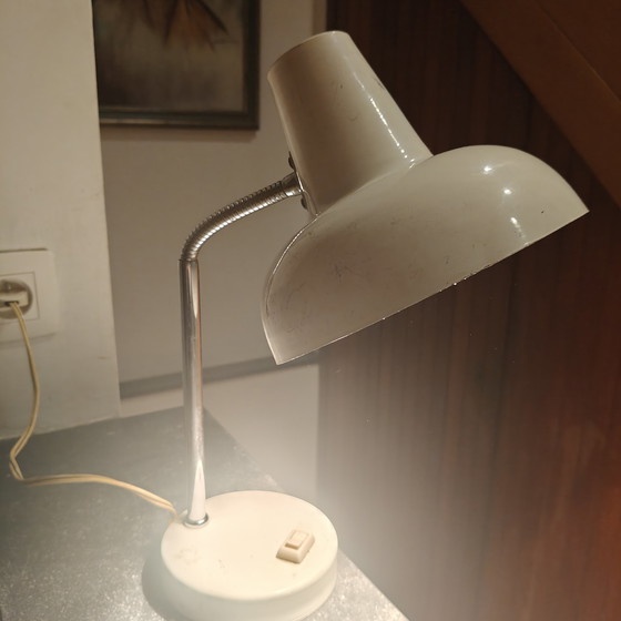 Image 1 of Vintage 70s Mushroom Desk Lamp in Cream White