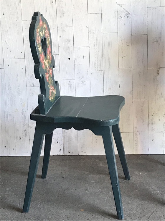Vintage Wooden Side Chairs, 1920s, Set of 3 (photo 8 of 9)