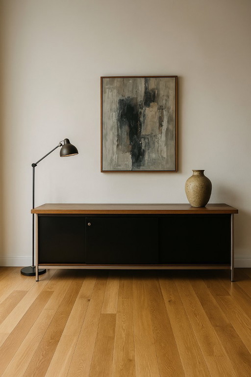 Rare Jules Wabbes DG190 sideboard in Rosewood and Wenge - Belgian design icon