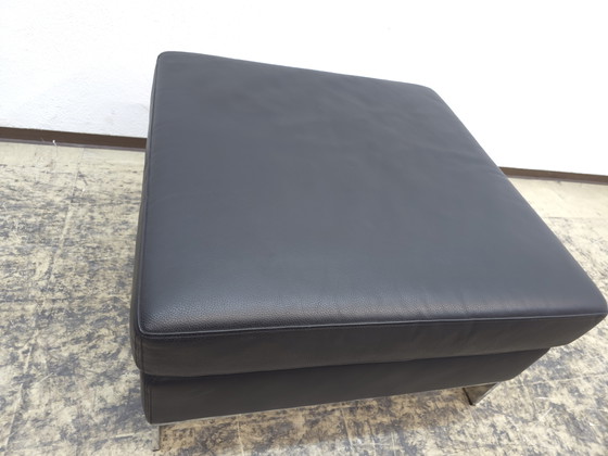 Image 1 of Walter Knoll Foster leren kruk, echt leer, bank, bovenblad