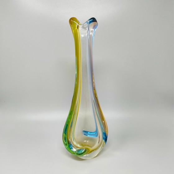 Image 1 of 1960s Gorgeous Murano Vase By Flavio Poli. Made in Italy