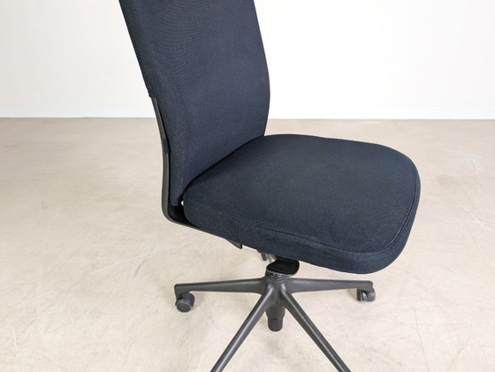 Image 1 of 16x Sedia da ufficio originale Vitra T-Chair sedia di design nera sedia direzionale