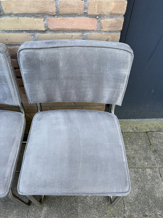 🪑✅ 6 Grey Zuiver Ridge Rib Fabric Chairs – Dining chairs, Chrome, Textile (photo 7 of 9)