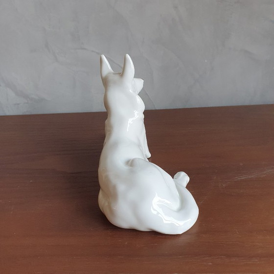 Image 1 of Cane da pastore in porcellana vintage di Hollohaza dall'Ungheria, anni '60