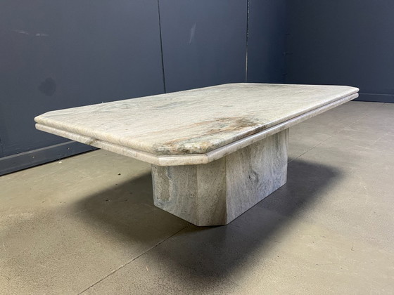 Image 1 of Vintage marmeren salontafel, jaren 70 - Italië