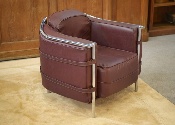 Image 1 of Een paar fauteuils in de stijl van Le Corbusier, jaren 70.