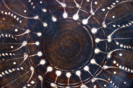 Image 1 of Großes antikes glasiertes Keramiktablett