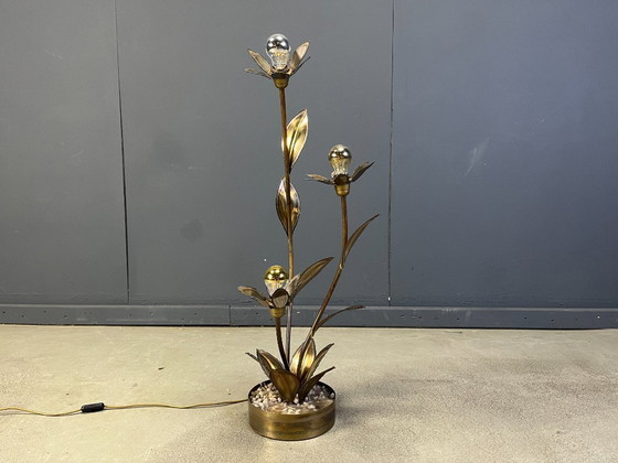 Image 1 of Lámpara de pie Lotus de Maison Jansen, años 70