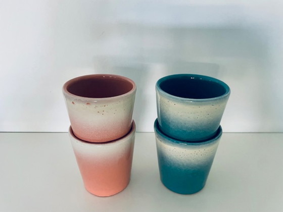 Image 1 of Stylish set of 4 handmade Scandinavian mugs