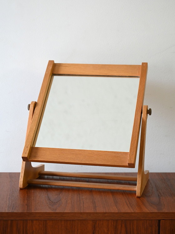 Image 1 of 1960s Adjustable Fröseke Teak Tabletop Mirror