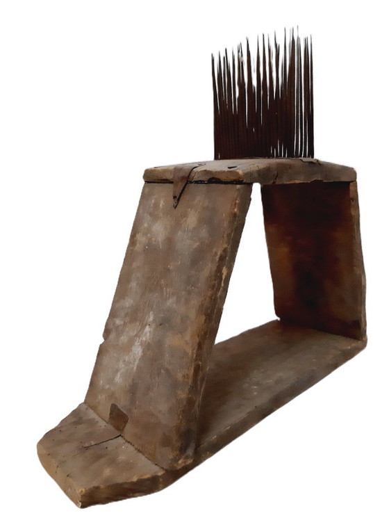 Image 1 of Antique 19th-Century Wool Picker – Rustic Textile Tool with History & Character