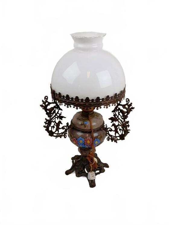 Image 1 of Antique Oil Lamp (converted)