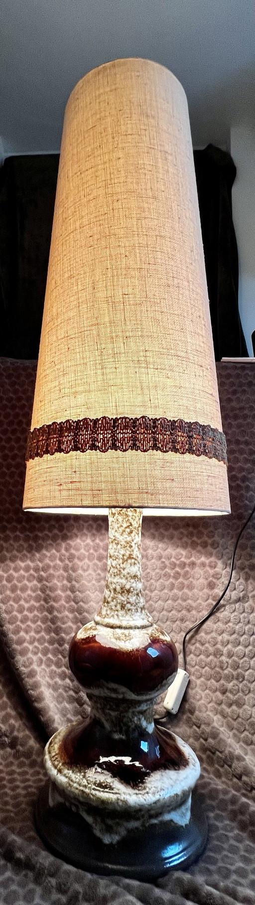 Lampada da terra XL Hustadt anni '70 Fat Lava – Hustadt Leuchten, vloerlampen, Ceramic