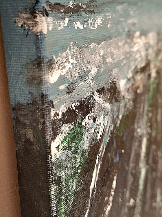 Olieverfschilderij "The Town" – Kathleen Storme – 50x40 cm – Kunst, Wood, Canvas (photo 3 of 8)