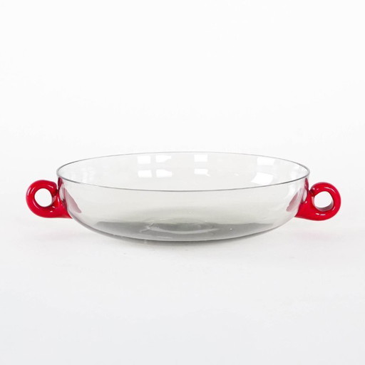 Glasschale, italienisches Design, 1970er Jahre, hergestellt in Italien