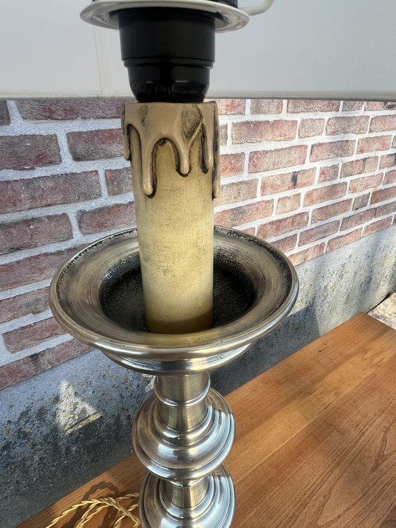 Grote Vintage Hollywood Regency Massief Messing Tafellamp – Tafellampen, Brass (photo 5 of 8)