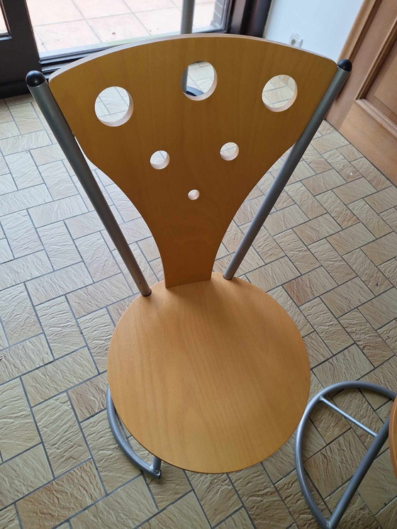 Image 1 of Vintage Tafel Met 4 Stoelen In Nieuwstaat!