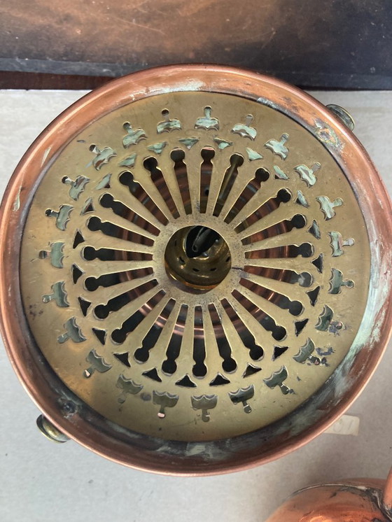 Image 1 of Antico bollitore in rame su dito rechaud